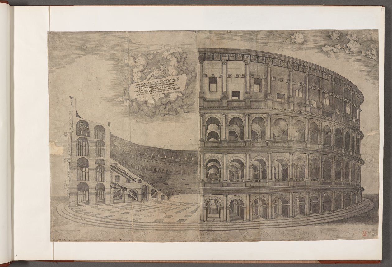 Pamut Augustus III, f.53 A Colosseum.   Ősi épületek, művészet és kapcsolódó jelenetek nyomatai, elsősorban Rómában alkotó: School English
