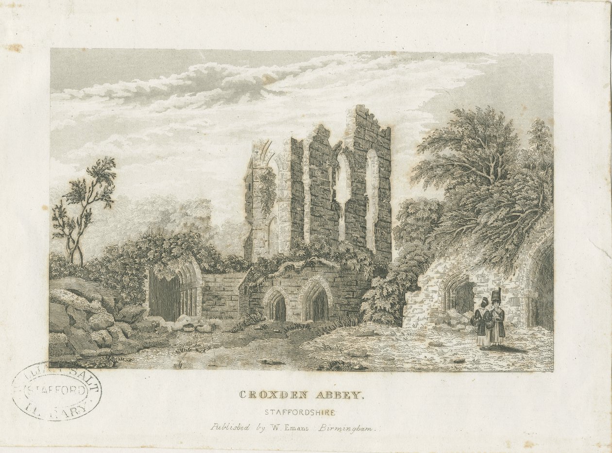 Croxden Abbey: steel engraving, nd [19th cent] (print) alkotó: School English