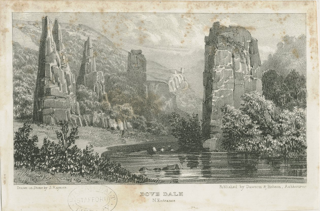 Dovedale - tájkép: litográfia, nd [1839 körül] (nyomtatott) alkotó: School English
