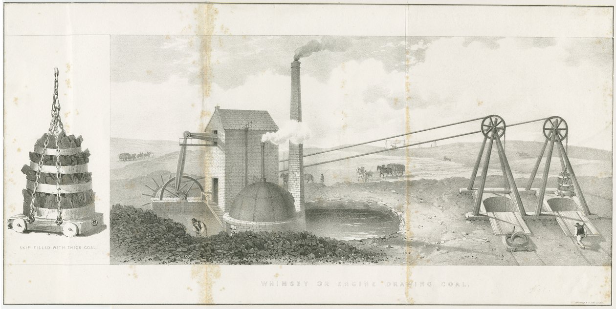 Dudley – „Whimsey or Engine Drawing Coal”: litográfia, és [?19. század] (nyomtatott) alkotó: School English