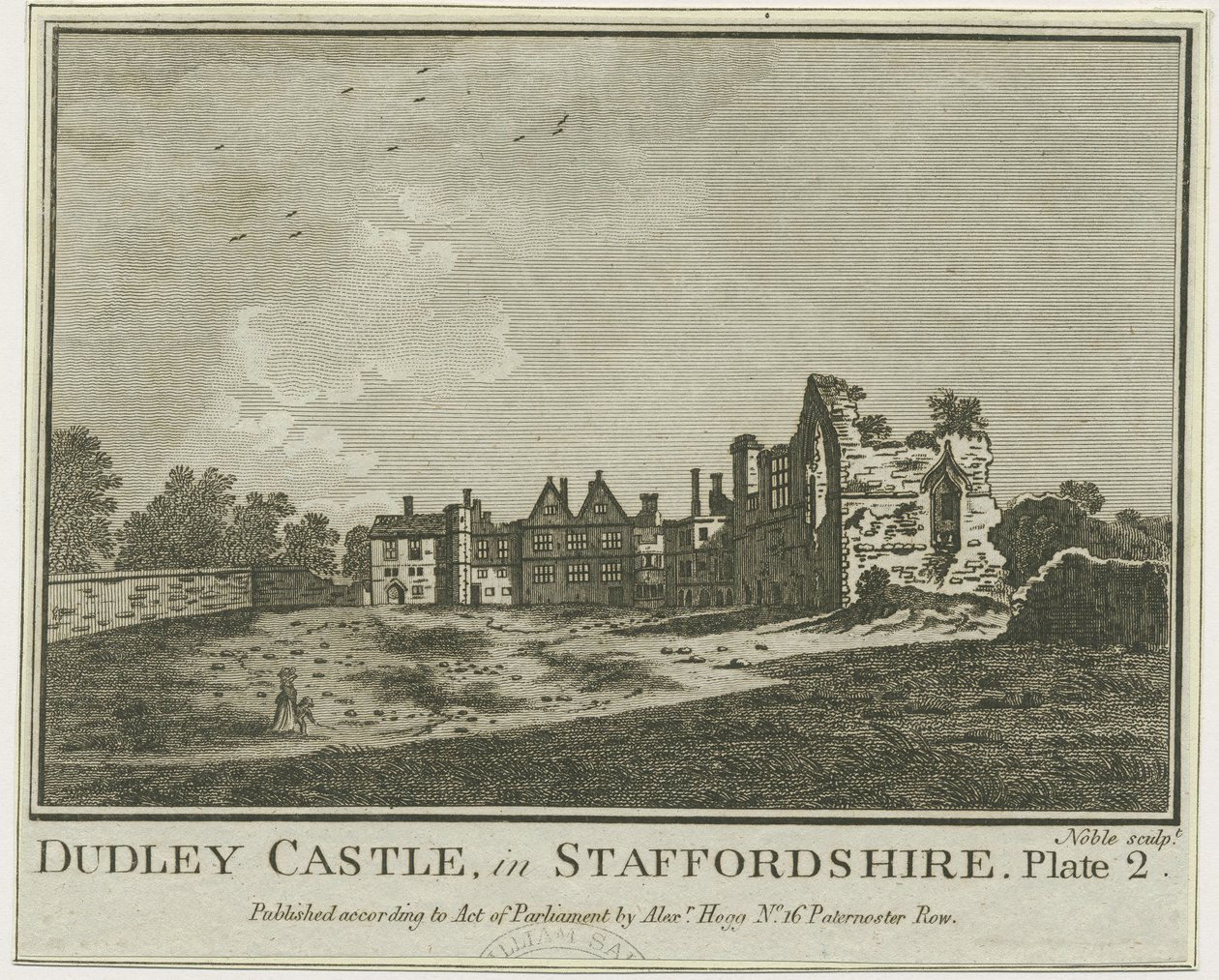 Dudley kastély – The Keep: rézmetszet, [1775. április 14.] (nyomtatás) alkotó: School English