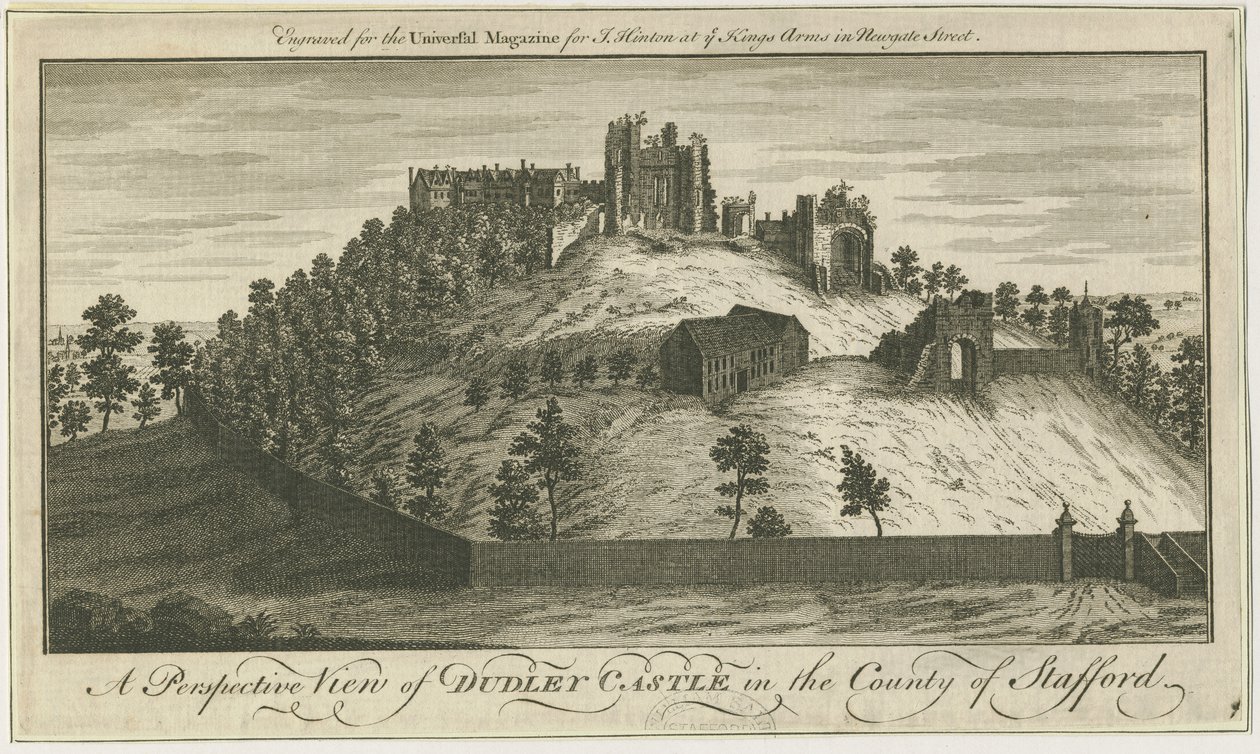 Dudley Castle: engraving, nd [?18th cent] (print) alkotó: School English