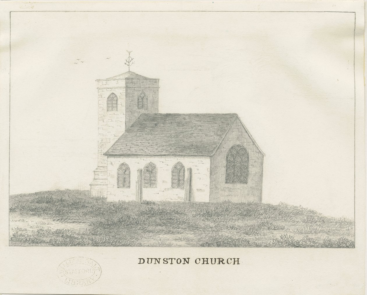 Dunston Church: ceruzarajz, nd [?XIX. század] (rajz) alkotó: School English