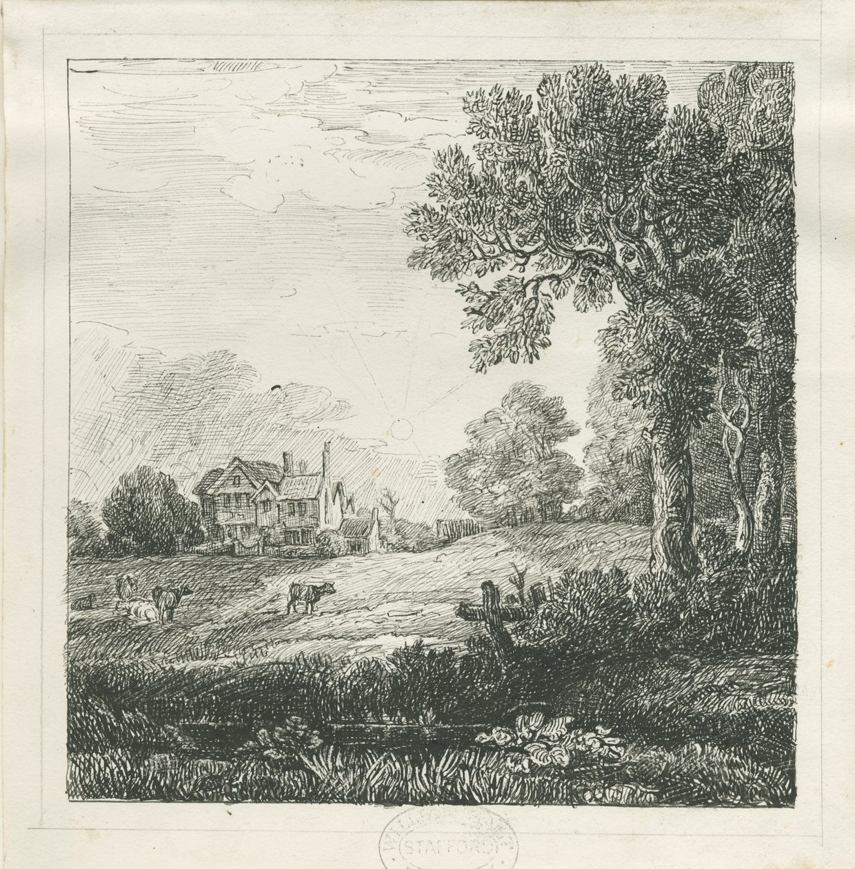 Eccleshall – Biana Hall: toll- és tusrajz, nd [c 1830] (rajz) alkotó: School English