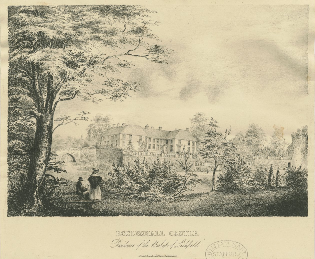 Eccleshall - "Castle" : metszet, és [?XIX. század] (nyomtatás) alkotó: School English