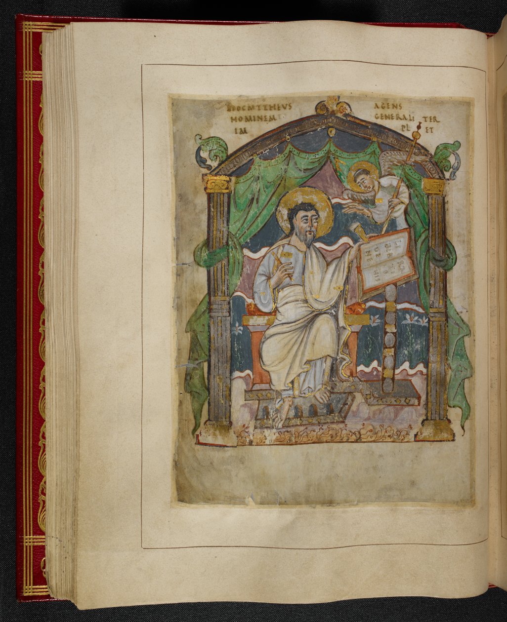 Szent Máté evangélista portréja az Æthelstan evangéliumokból (más néven Koronázási evangéliumok) alkotó: School English