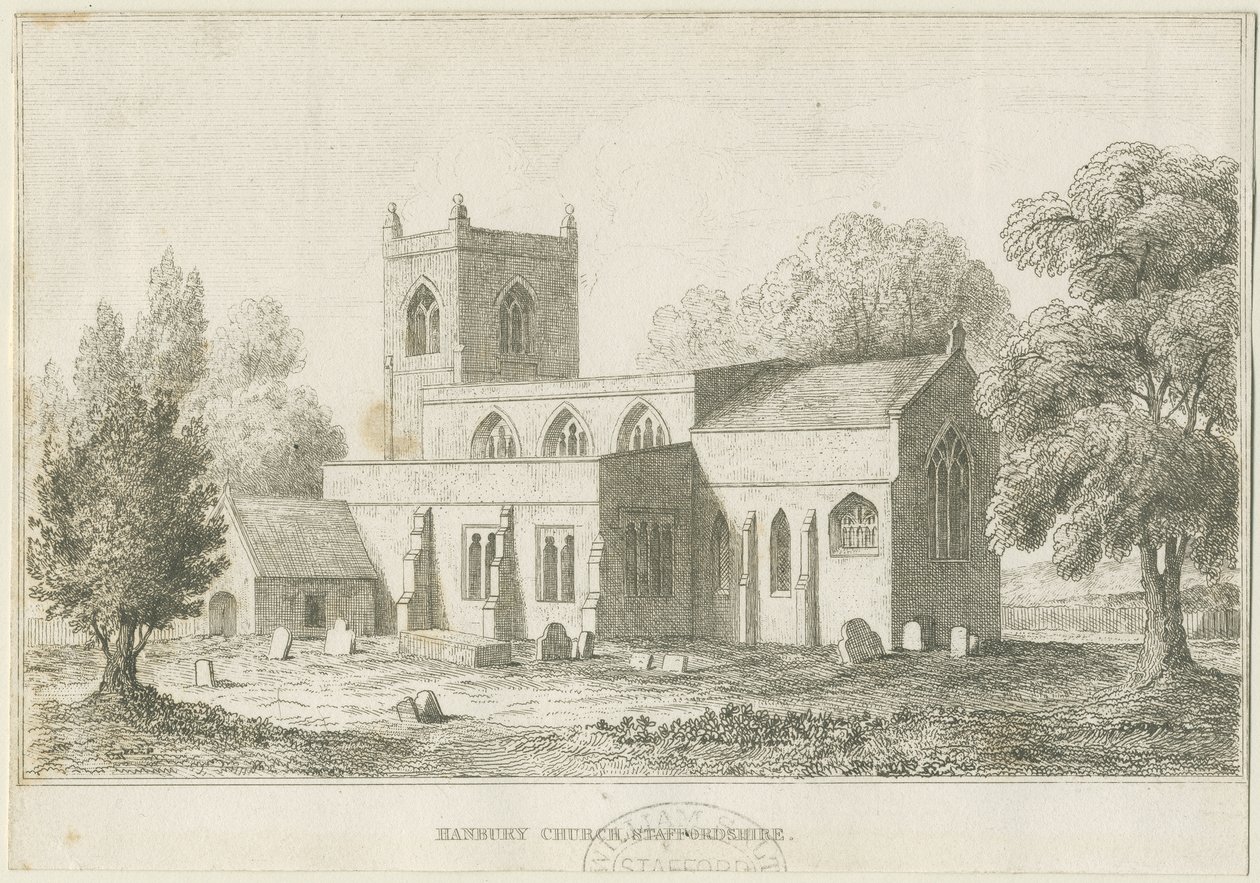 Hanbury templom: rézkarc, nd [c 1800] (nyomtatás) alkotó: School English