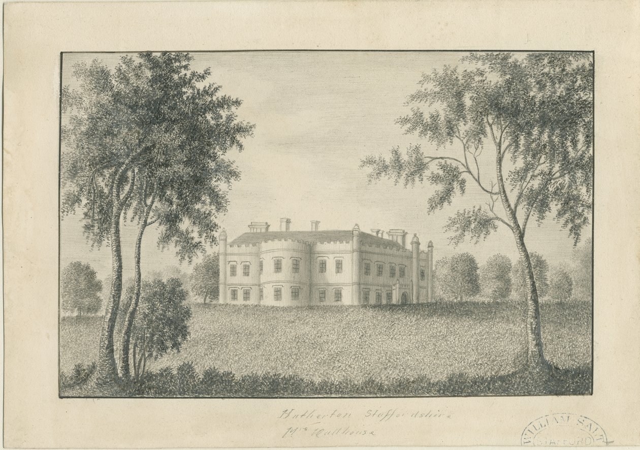 Hatherton Hall: ceruzarajz, nd [c 1860] (rajz) alkotó: School English