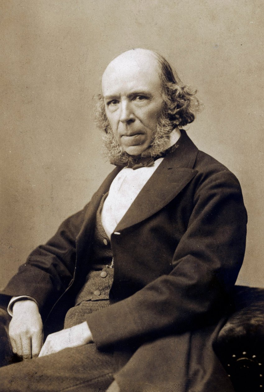 Herbert Spencer, c. 1890 (fekete-fehér fotó) alkotó: School English