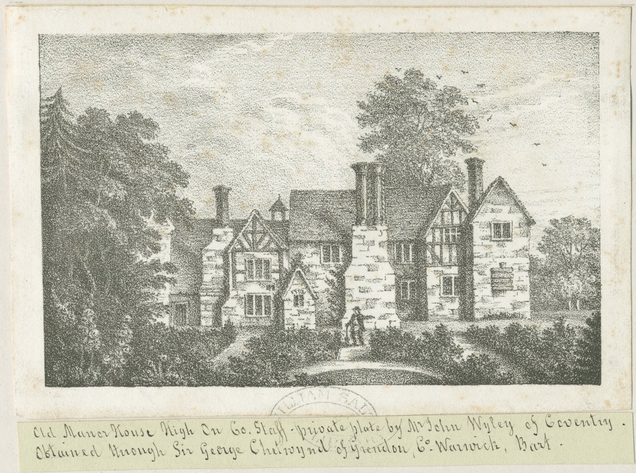 High Onn - Old Manor House: litográfia, és [?XIX. század] (nyomtatás) alkotó: School English