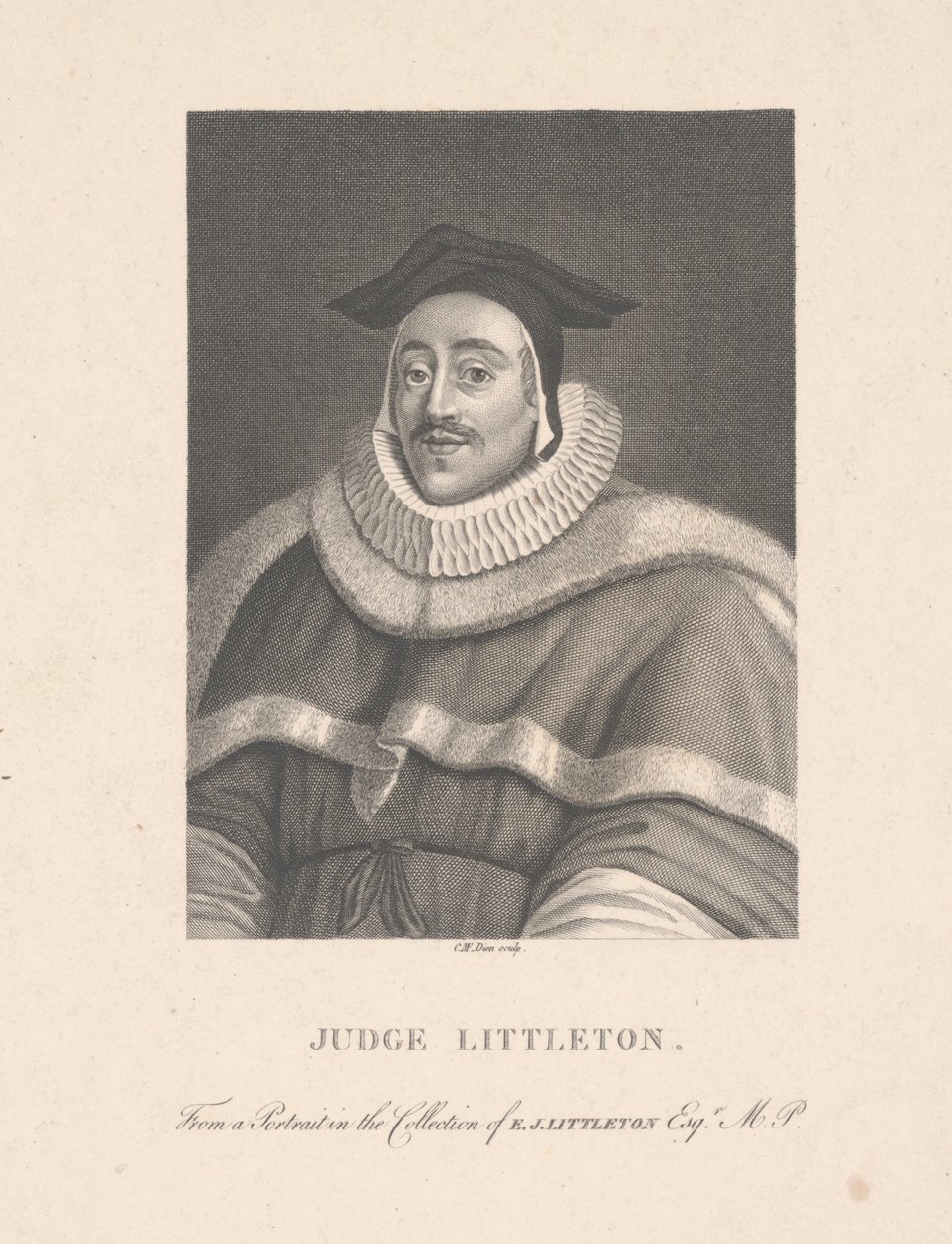 Littleton bíró, C. M. Dien metszet (metszet) alkotó: School English