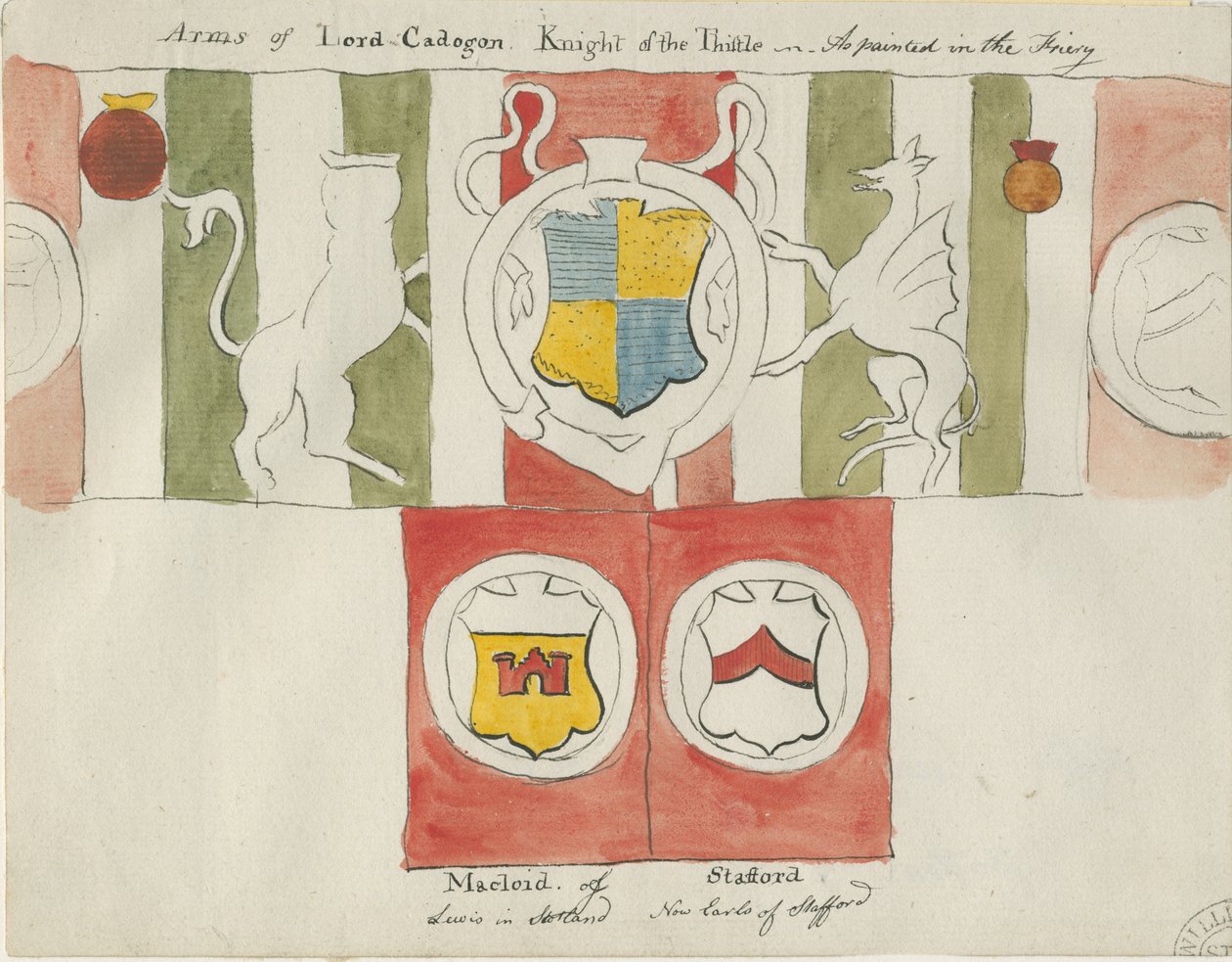 Lichfield – Lord Cadogan karjai (Friary): akvarellfestészet és [?18. század vége] (festmény) alkotó: School English