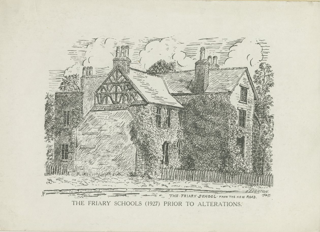 Lichfield - Friary Schools: vonalmetszet alkotó: School English