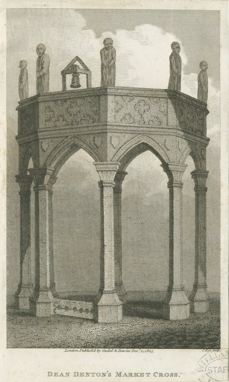 Lichfield - Market Place: metszet, nd [c 1805] (nyomtatás) alkotó: School English