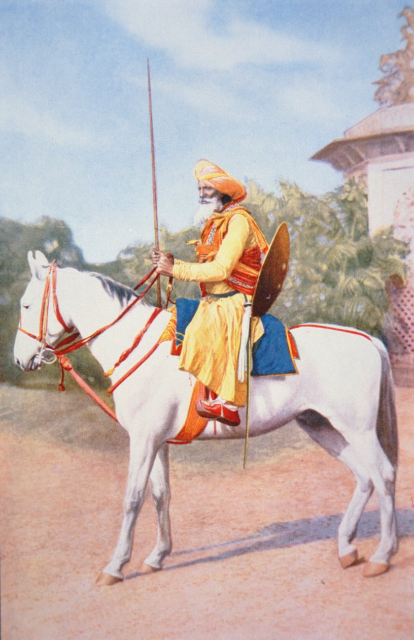 Maratha Horse Warrior of India (színes litho) alkotó: School English