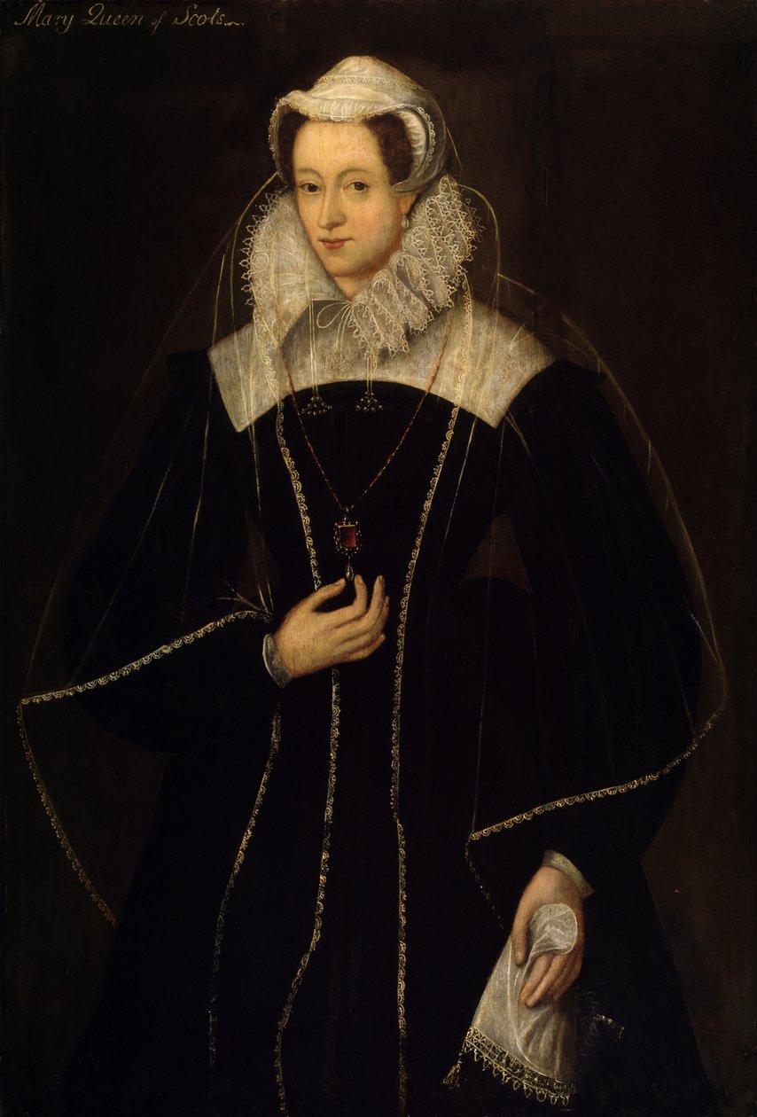 Mary (1542-87) Queen of Scots (oil on panel) alkotó: School English