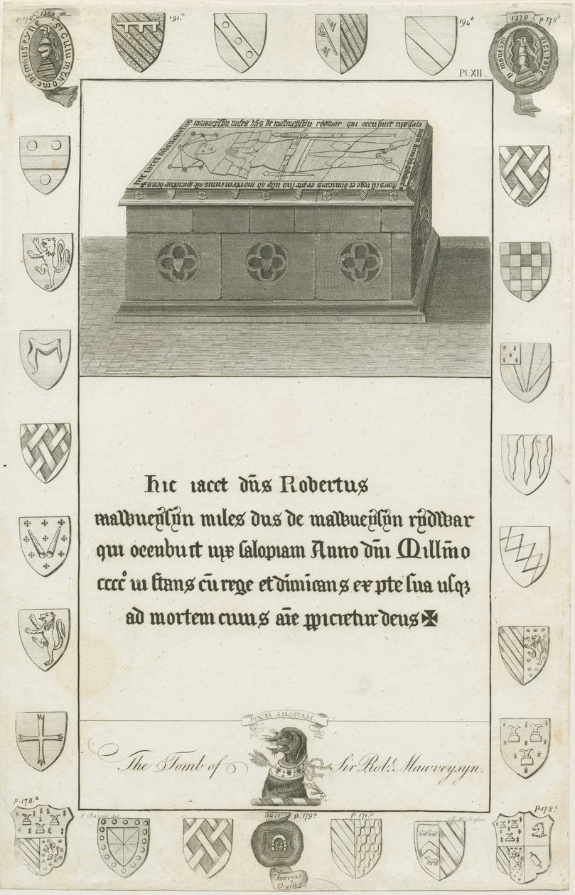 Mavesyn Ridware – Sir Robert Mavesyn sírja: metszet, nd [18. század vége] (nyomtatott) alkotó: School English