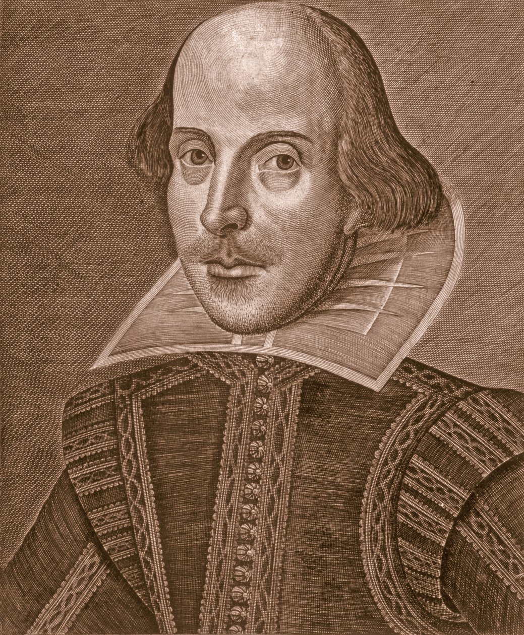 William Shakespeare portréja, Martin Droeshout metszete (1560 körül - 1642) alkotó: School English