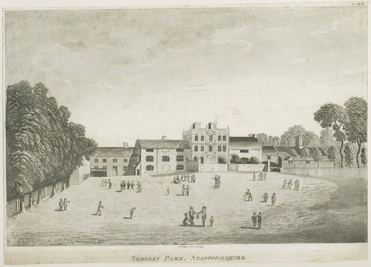 Sedgley Park School: aquatinta metszet, nd [c 1797] (nyomtatás) alkotó: School English