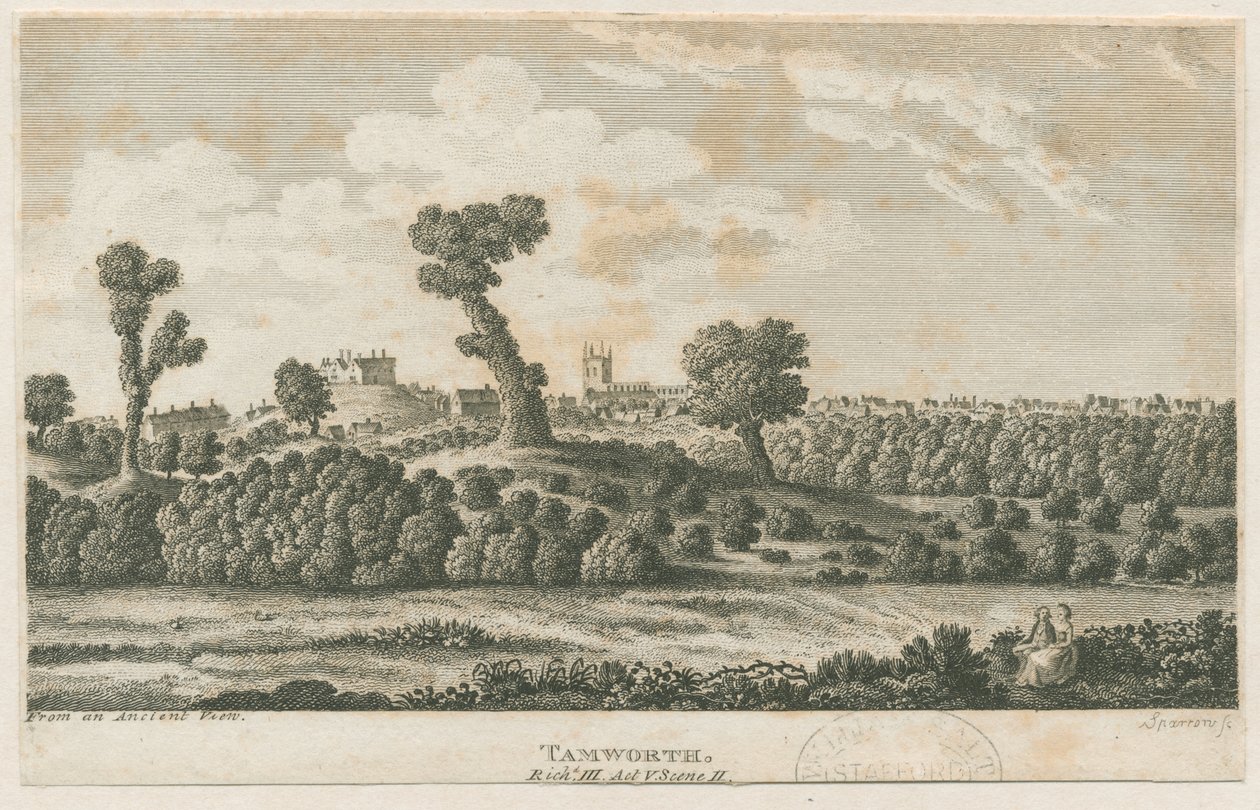 Tamworth kastély: metszet, és [?XIX. század] (nyomat) alkotó: School English