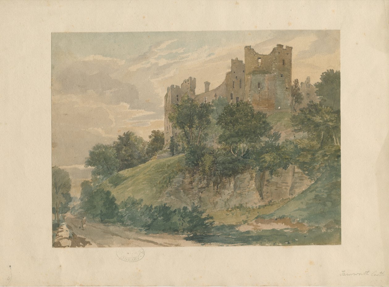 Tamworth kastély: akvarell rajz, nd [?XIX. század] (festmény) alkotó: School English