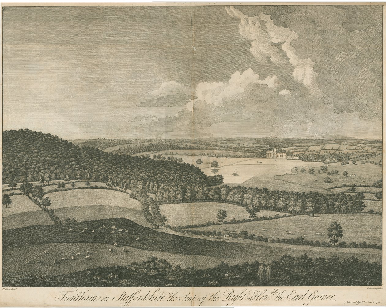 Trentham Hall: metszet, nd [c 1751] (nyomtatás) alkotó: School English
