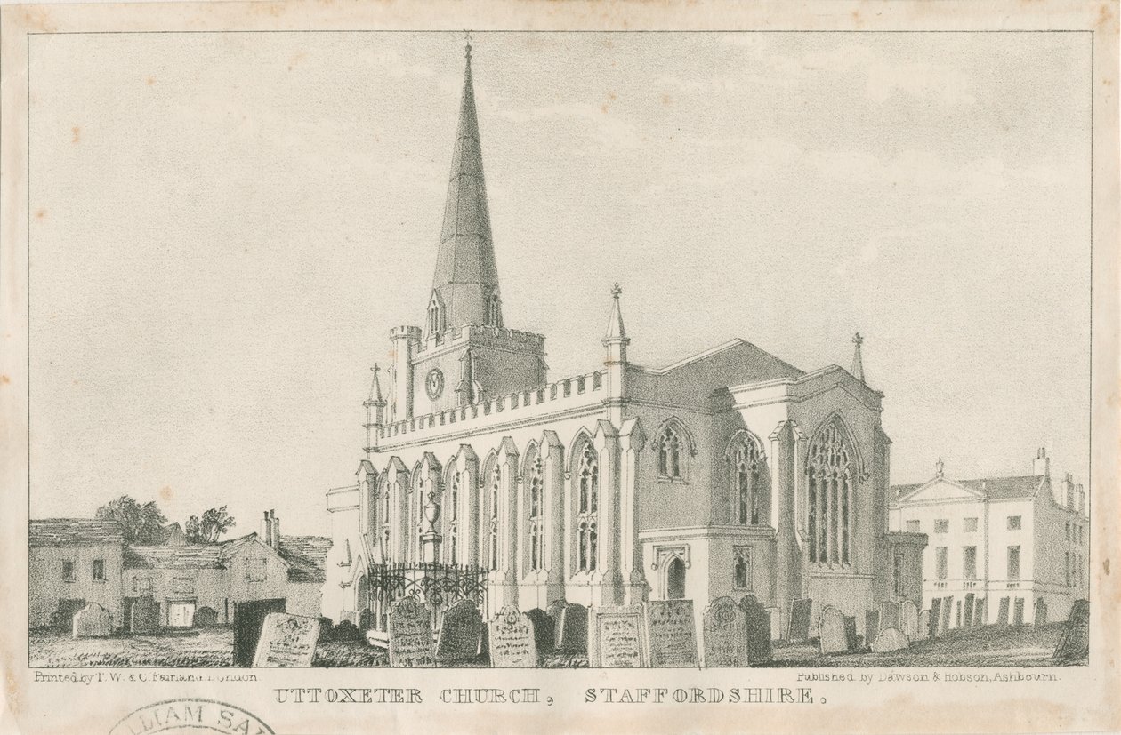 Uttoxeter templom [Új]: litográfia, nd [c 1839] (nyomtatás) alkotó: School English