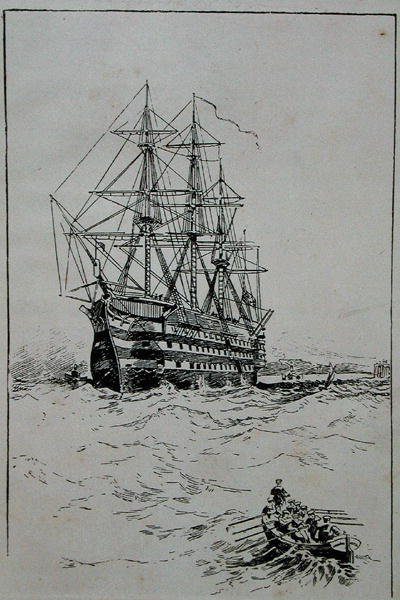 „Győzelem” Anchorban, Portsmouth (metszet) alkotó: School English