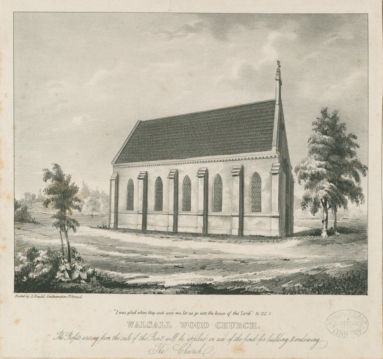 Walsall Wood Church: litográfia, és [?19. század] (nyomtatás) alkotó: School English