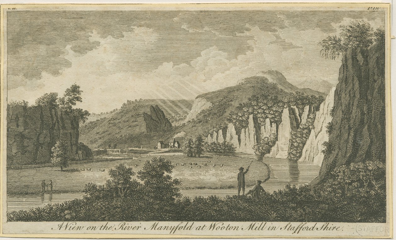 Wetton – Manifold Valley: metszet, és [18. század vége] (nyomtatás) alkotó: School English