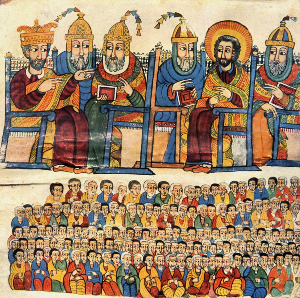NICEAI KONCILIÓ (Iznik), amelyet 325-ben tartottak I. Konstantin császár végrendeletéből alkotó: School Ethiopian