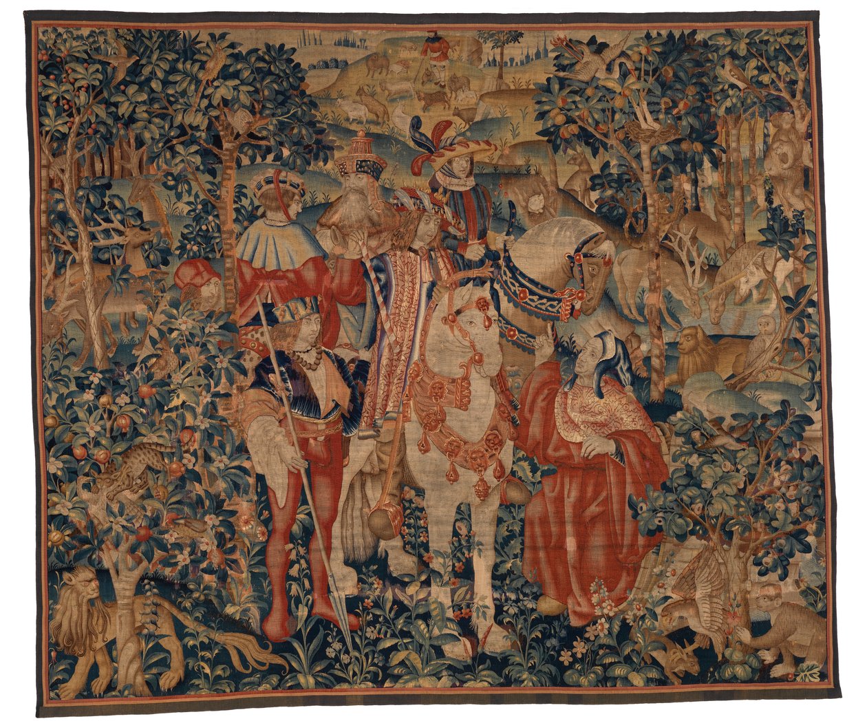 Tapestry, Alexander and Diogenes, late 15th-early 16th century (wool & silk) alkotó: School Franco Flemish