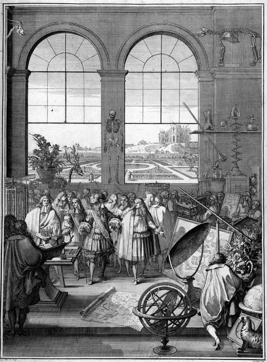 A tudomány allegóriája (XIV. Lajos a tudományba látogat, 2. repülőgép, Párizsi Obszervatórium) alkotó: School French