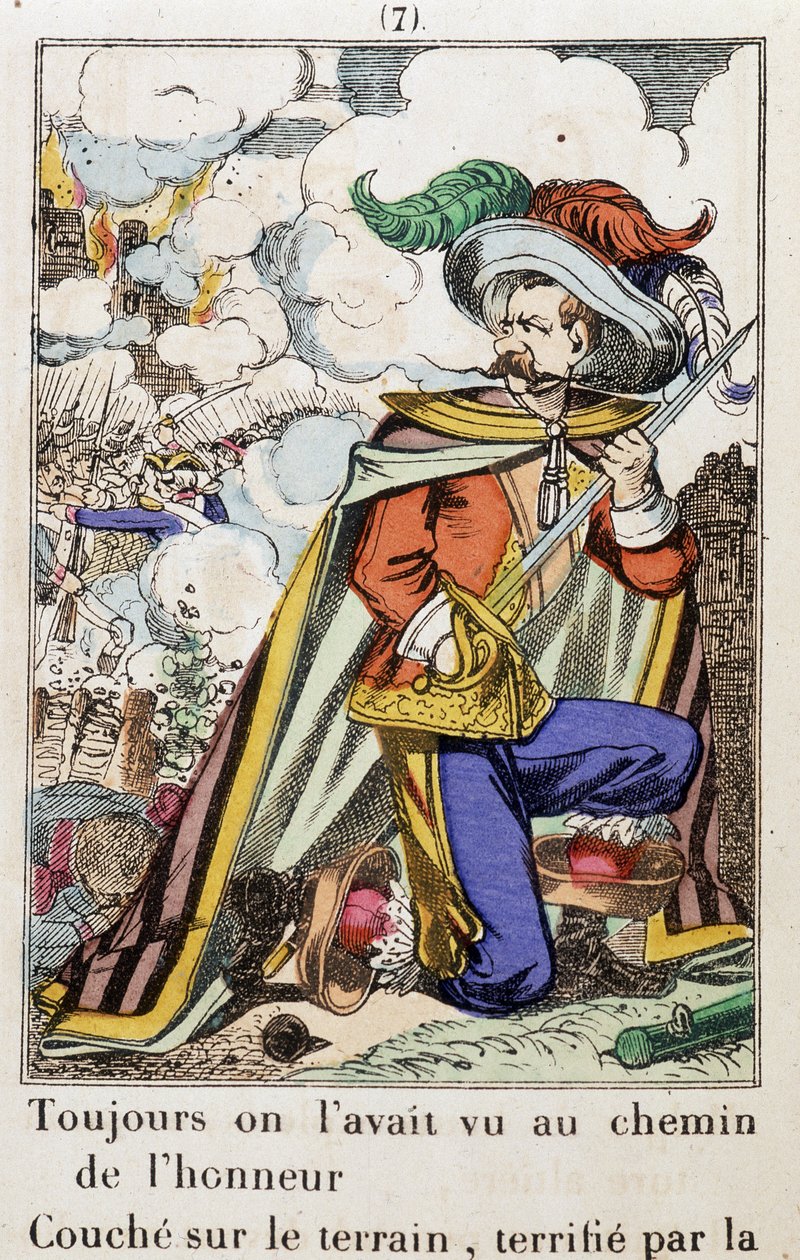 Fracasse kapitány – Epinal képe „Mindig láttuk őt a becsület útján…” Theophile Gautier (1811-1872) regénye alkotó: School French