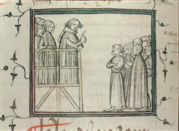 V. Károly (1338-80) a bölcs prédikáció a párizsi Les Halles-ban, 1364-ben alkotó: School French