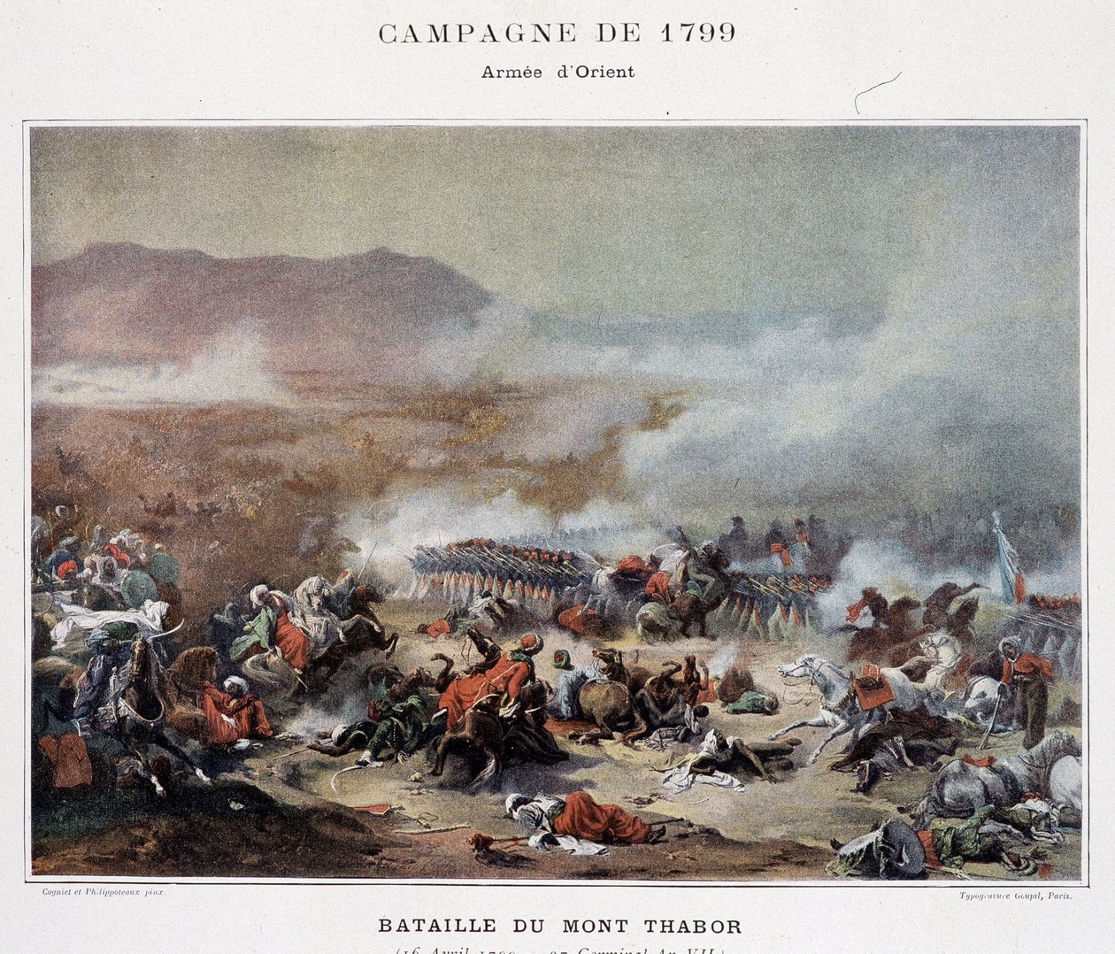 Combat du Mont Thabor - „A francia seregek győzelmei és hódításai” című részben, Párizs, n.d. alkotó: School French