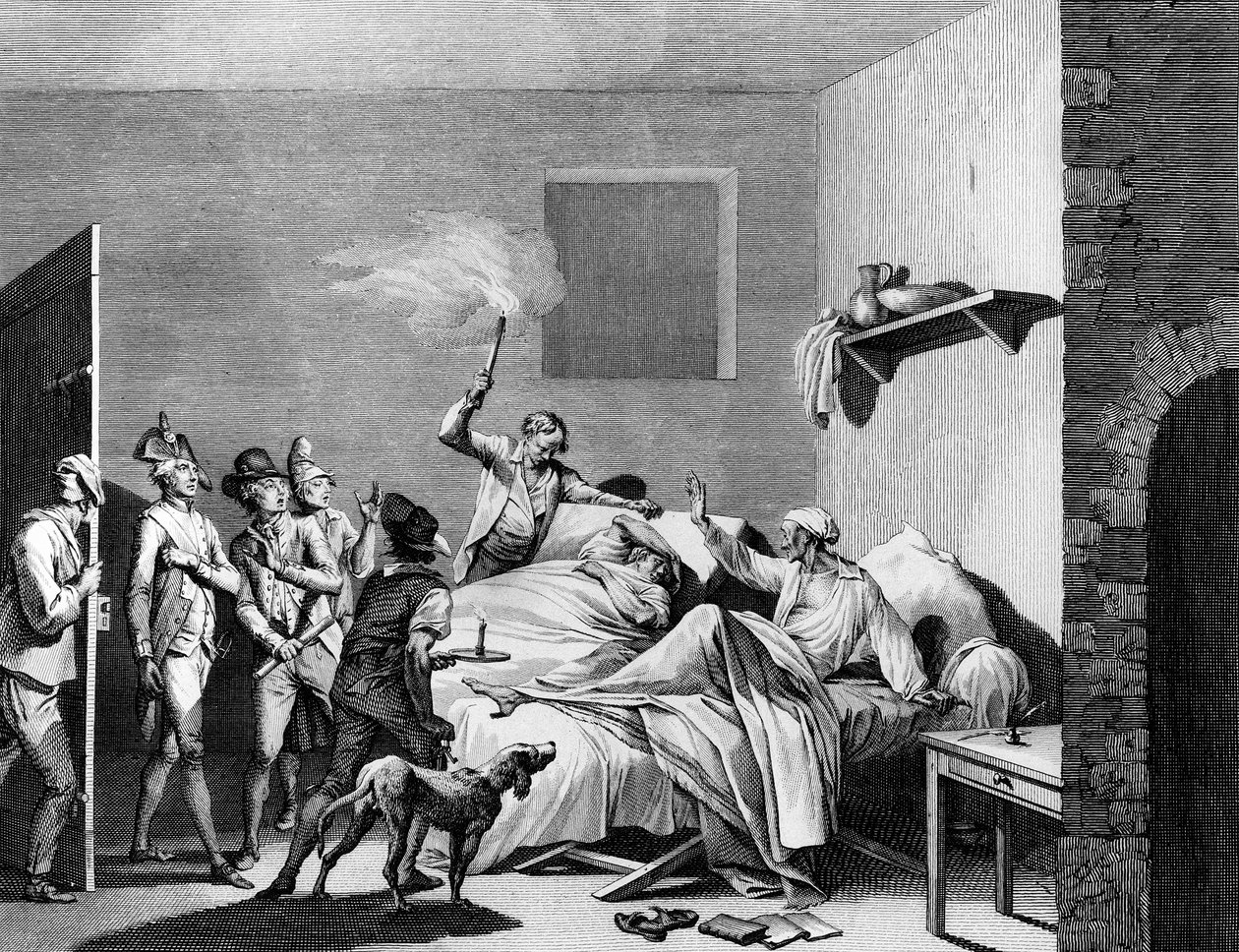 Francia forradalom és forradalomellenes mozgalom: Loiserolles filst apja mentette meg, aki 1794. július 26-án elfoglalta helyét a forradalmi udvarban, és ez érte. Párizs, a Forradalomtörténeti Intézet könyvtára alkotó: School French
