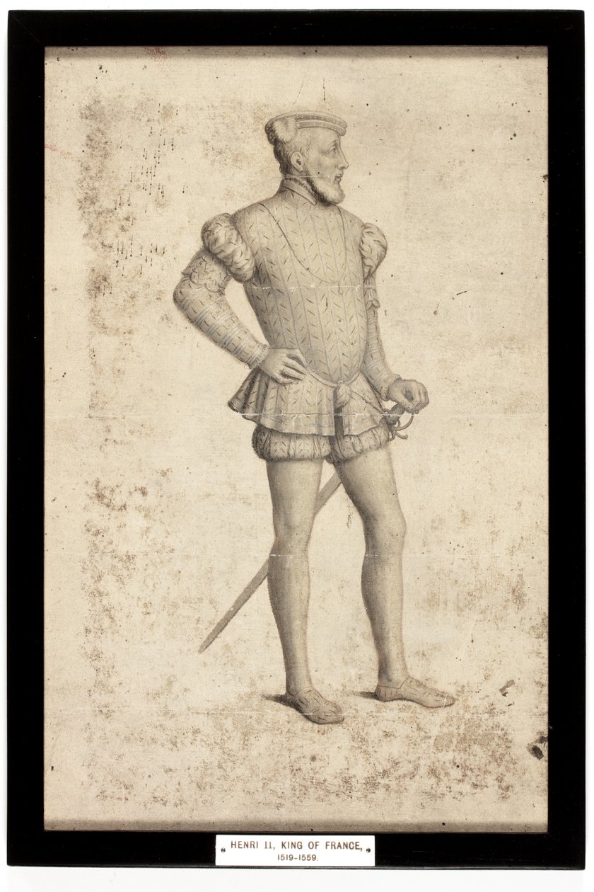 Henrik francia király (ceruza és akvarell papíron) alkotó: School French