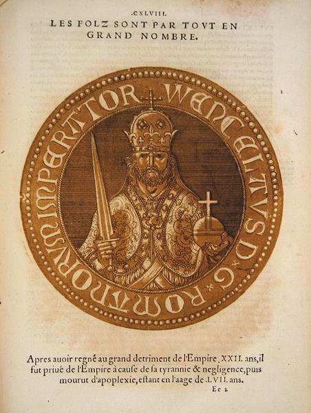 Vencel császár (színes litográfia) alkotó: School French