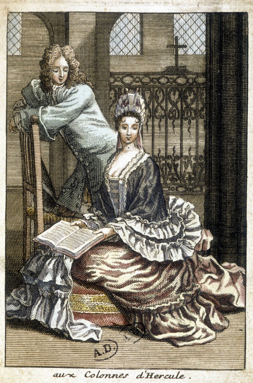 Herkules hasábjain, házaspár a templomban alkotó: School French
