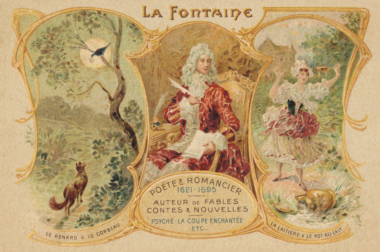 Jean de La Fontaine (nyomtatás) alkotó: School French