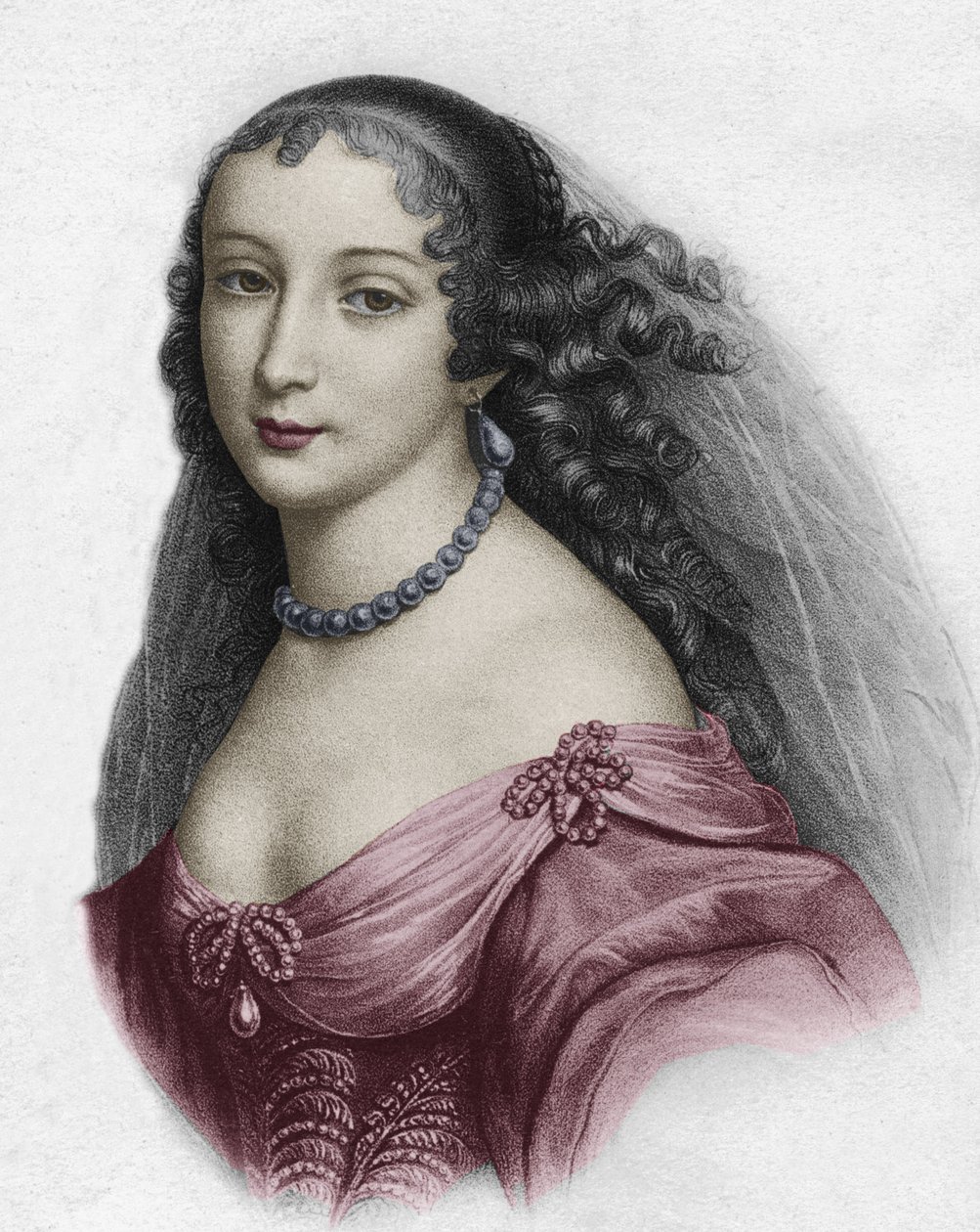 Marguerite Hessein, Madame de la Sabliere (színes metszet) alkotó: School French