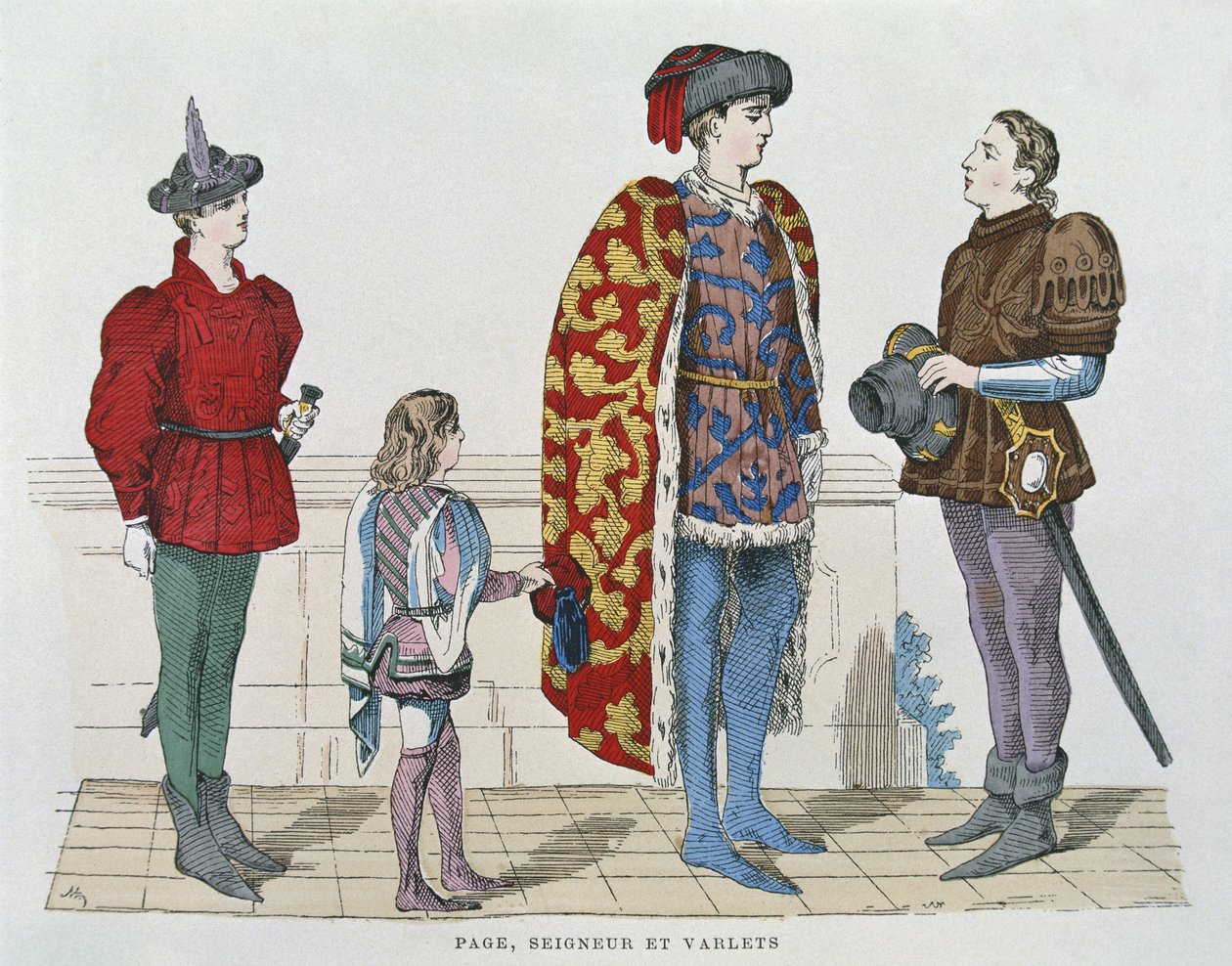 Oldalfiú, lord és inas (színes litó) alkotó: School French