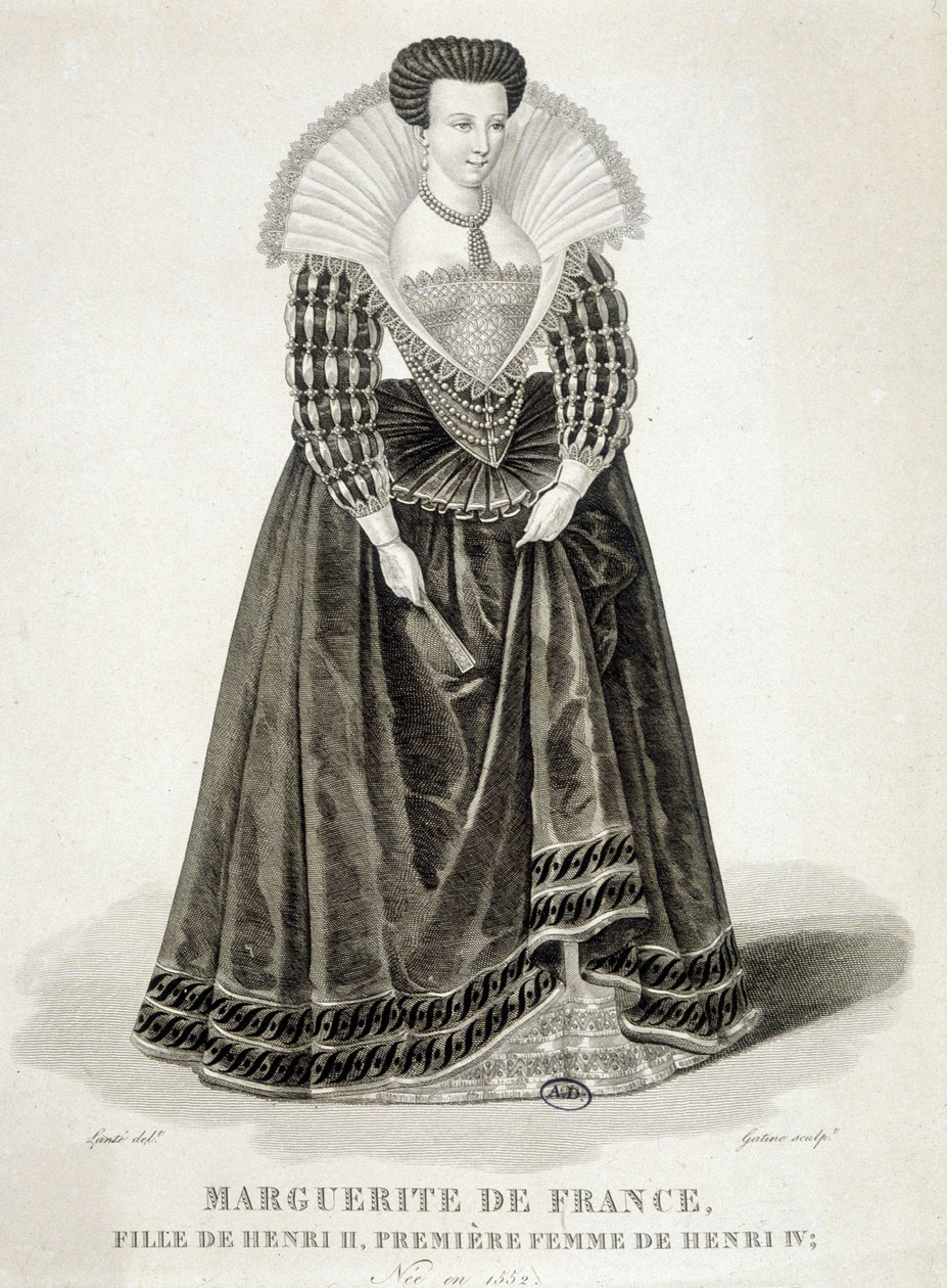 Valois Margit, Margot királynő (1553-1615), navarrai királynő, IV. Henrik első felesége portréja. alkotó: School French