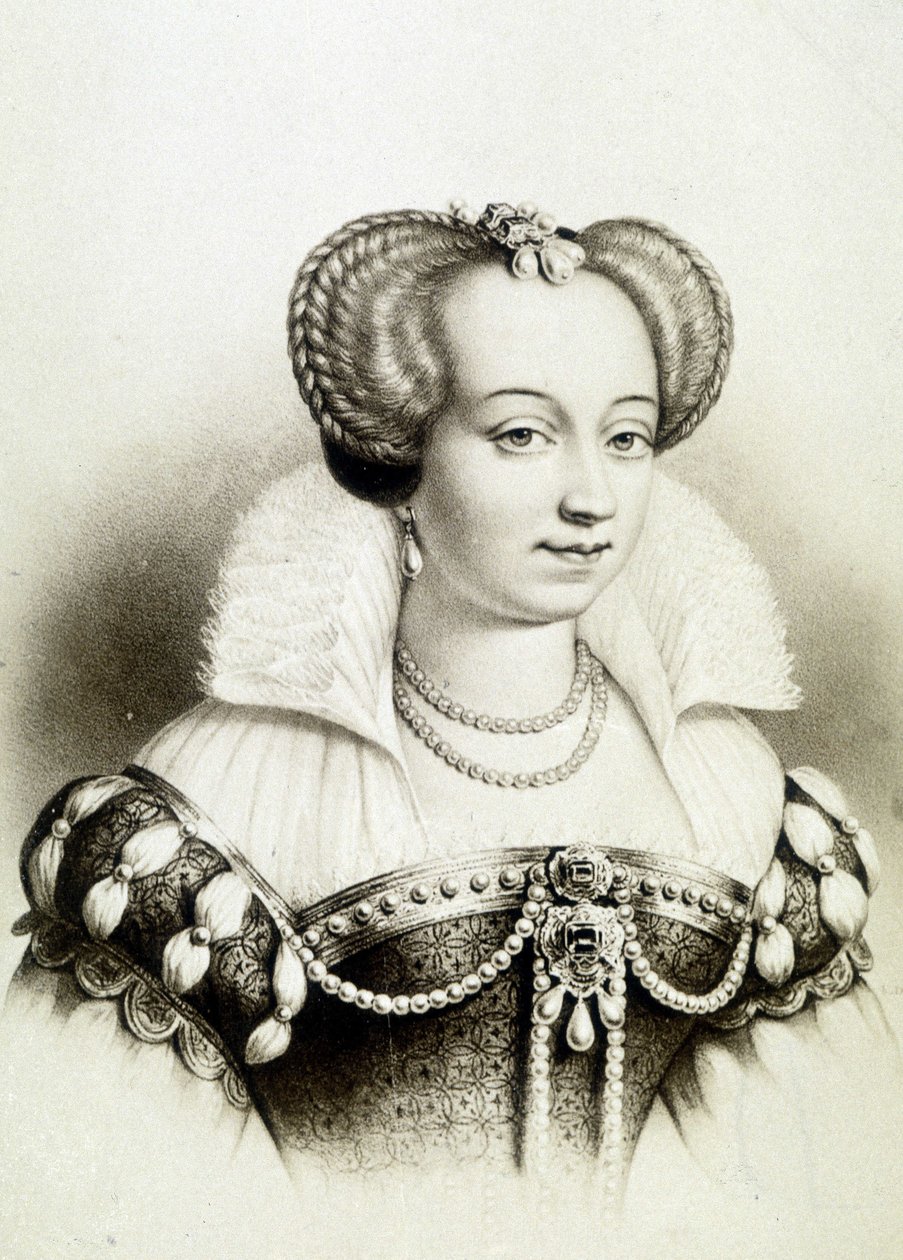 Valois Margit, Margot királynő (1553-1615), navarrai királynő, IV. Henrik első felesége portréja. alkotó: School French