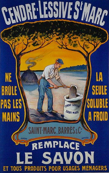 A Saint-Marc Barres mosópor plakátja (színes litho) alkotó: School French