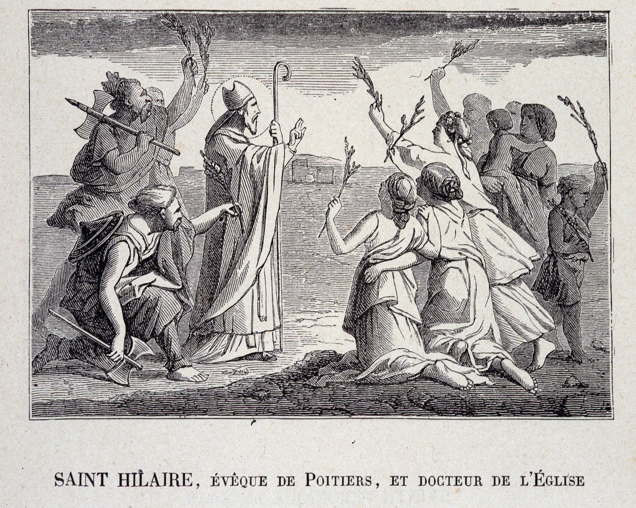 Saint Hilaire, Eveque of Poitiers és az egyház doktora, aki 367-ben halt meg. alkotó: School French