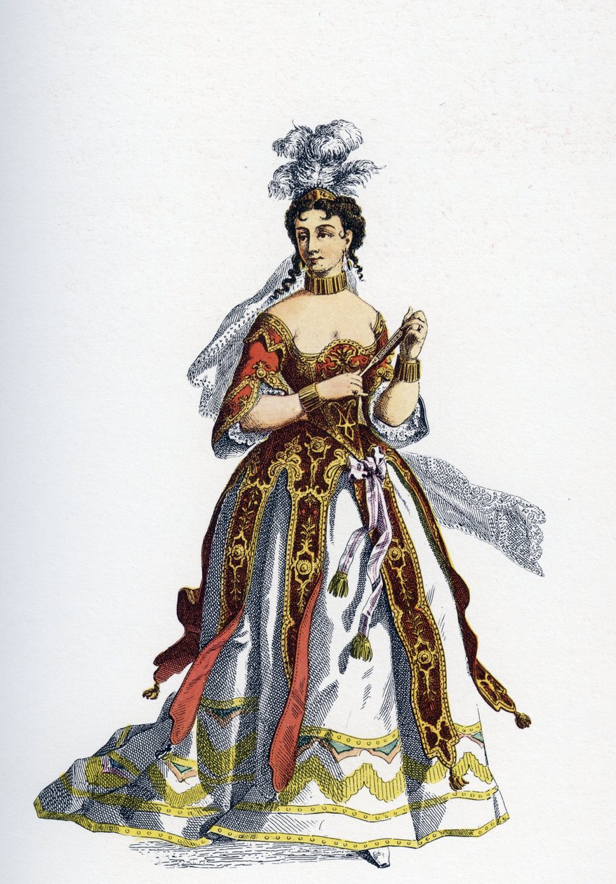Elide hercegnője - Illusztráció Moliere elkészült alkotásaihoz - alkotó: School French