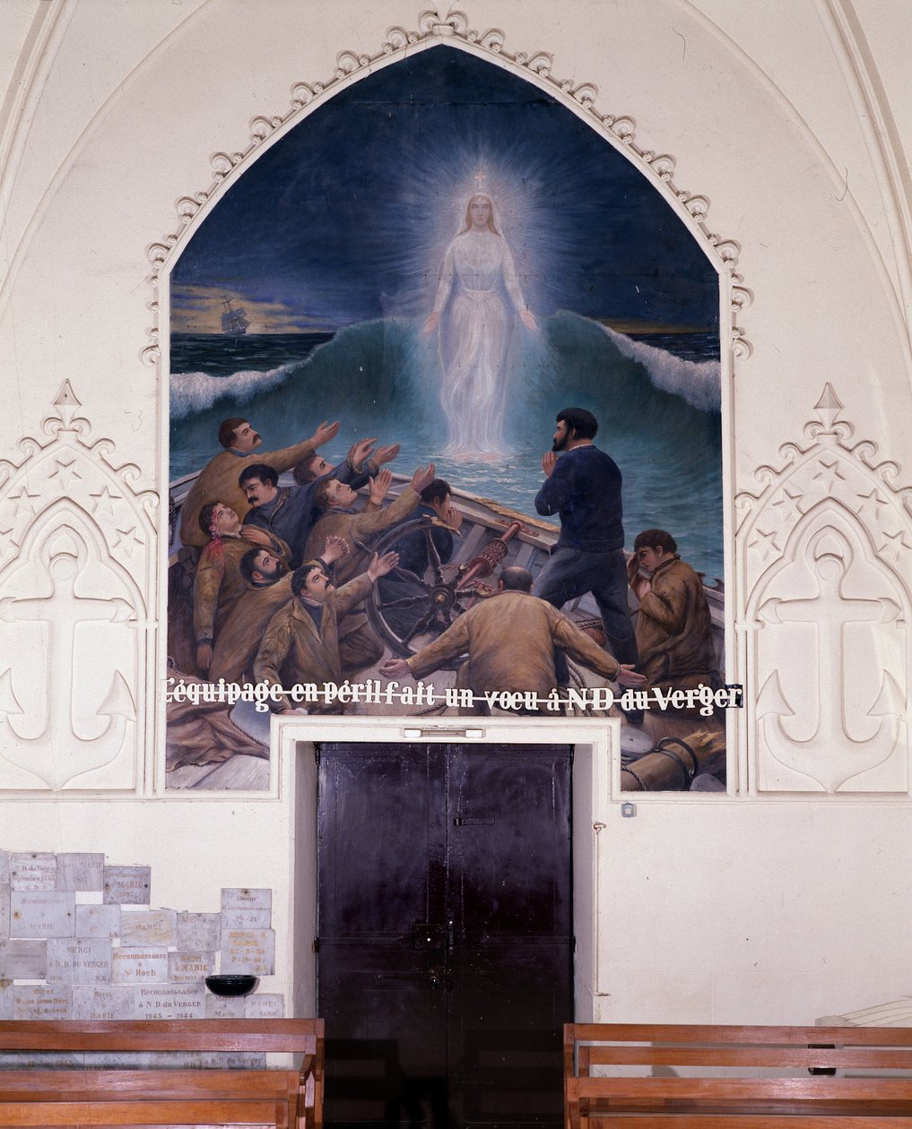 A veszélyeztetett legénység kívánságot tesz N.D. du Orchardnak – a Cancale-i Notre Dame de Orger ex-szavazata alkotó: School French
