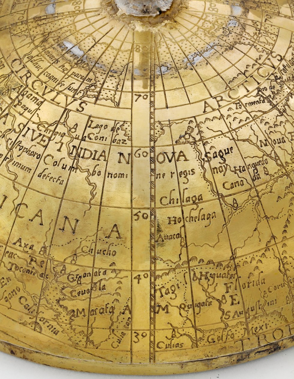 Ritka kontinentális földgömb kupa, északnémet vagy flamand, 1600 körül (ezüst aranyozott) (a 438767 részlete) alkotó: School German
